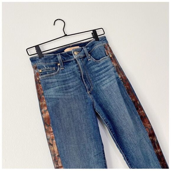 Joe’s Charlie High Rise Skinny Ankle Jeans Cobra Side Stripe Jaylyn Wash Size 28 - Picture 8 of 16